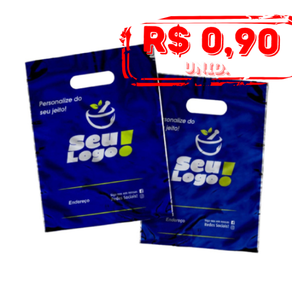 Pack c/7000 Embalagens Metalizada para Presente - Stand Up Anfarmag 32X39 - Personalizada