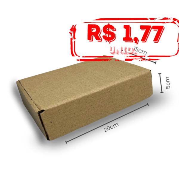 Pack c/200 Caixa em Papelão Micro-ondulado - Sem Impressão - (20x15x5)