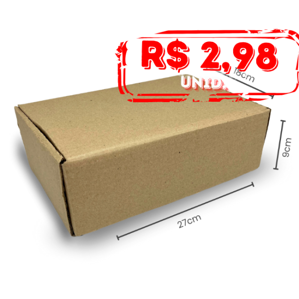Pack c/200 Caixa em Papelão Micro-ondulado - Sem Impressão - (27x18x9)