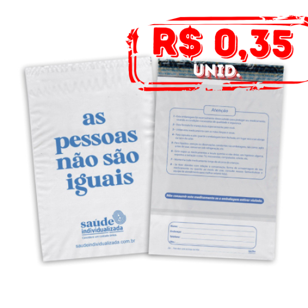 Pack c/2000 - Envelope para Delivery - 20x28 - Saúde Individualizada