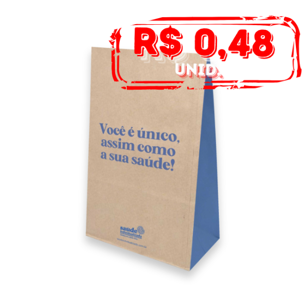 Pack c/1000 - Cartuchos Ecológicos em Papel Kraft 80 grs - Saúde Individualizada